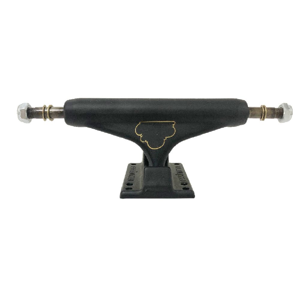 Truck Stronger Essência Vazado Preto Logo Dourado - 139mm