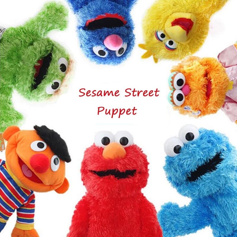 7 Estilos Fantoche De Rua Sésamo Mão Elmo Cookie Monster Ernie Plush Bonecas Recheadas Brinquedos Educativos