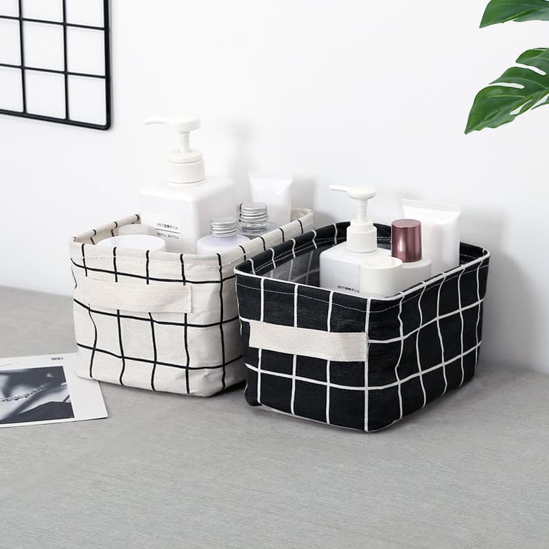 Cesta de armazenamento de mesa de tecido cesta de armazenamento de brinquedos cozinha lanche caixa de armazenamento dobr