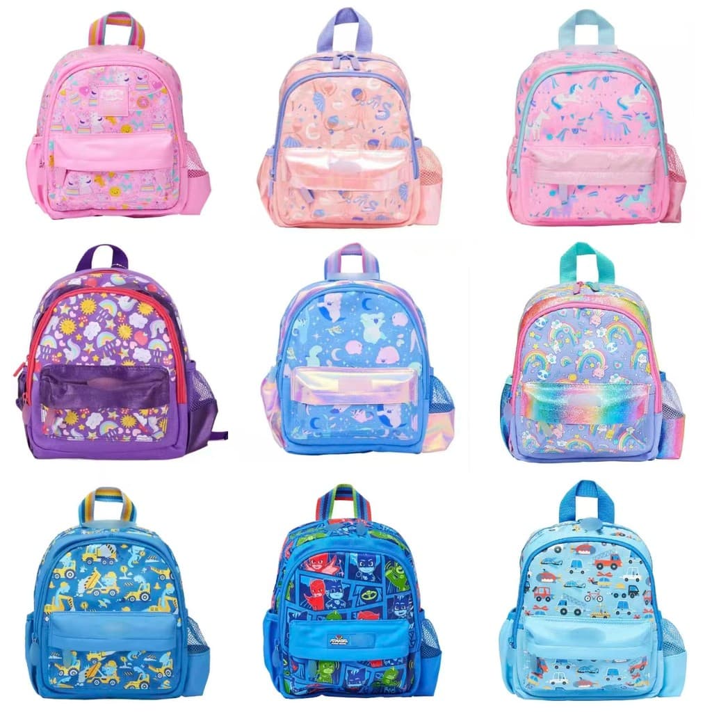 Mochila escolar australiana de tamanho pequeno, jardim de infância, desenho animado, leve, pequena série escolar
