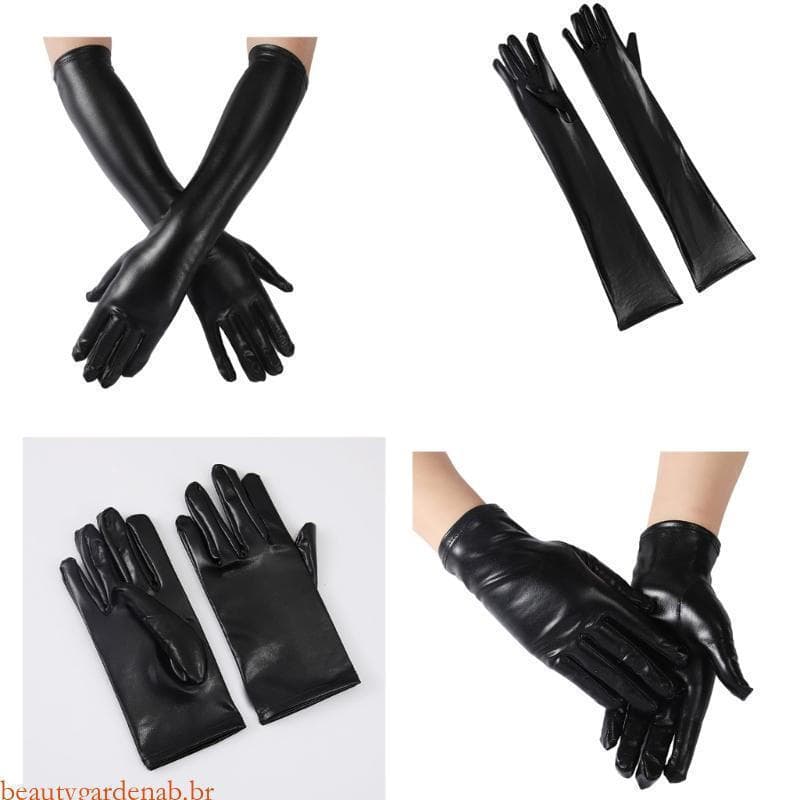 Luvas de Natal de Metal Beautygardenab Boate Suprimentos para Festas Luvas de Metal de Dedo Inteiro para Ópera e Conce