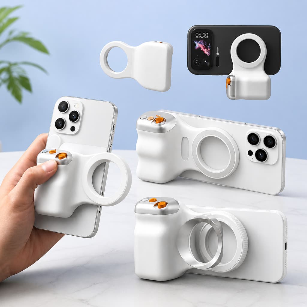 Suporte Celular MagSafe Magnético Bluetooth Com Controle Remoto Grip De Fotografia Para Smartphone Profissional