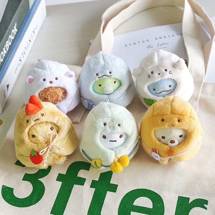 JAMXUN Sumikko Gurashi Chaveiro De Pelúcia Brinquedo Macio Pingente Capa Boneca Criatura De Canto Presente De Aniversári