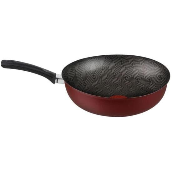 Frigideira Wok Rochedo Facilita Vermelho 24cm - CXM / 6 [F002]