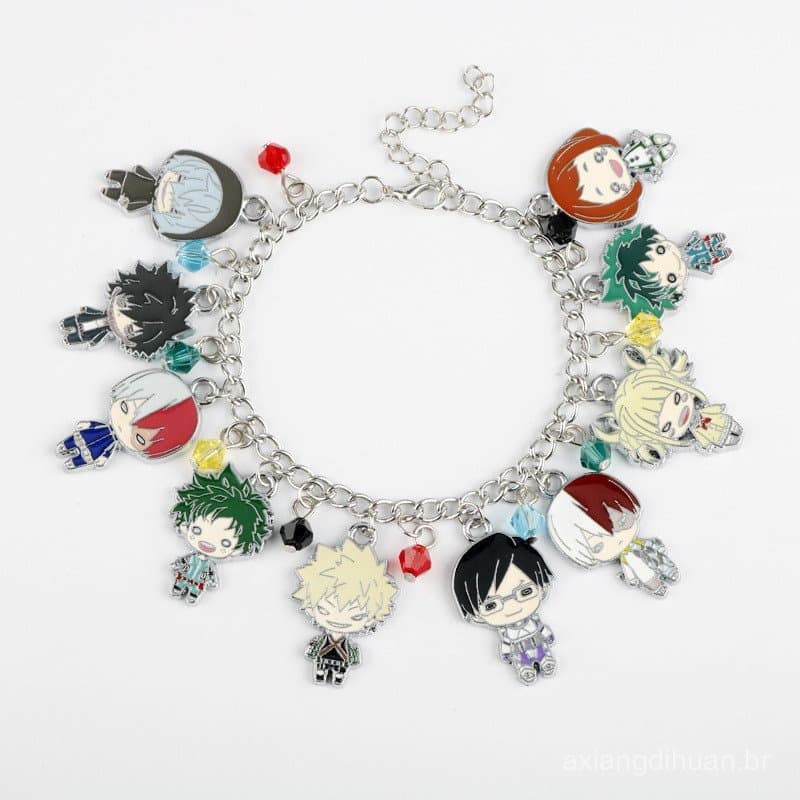 Pulseira Periférica de Anime My Hero Academia, Pulseira de Combinação com Pingente de Personagem, Presente de Aniversári