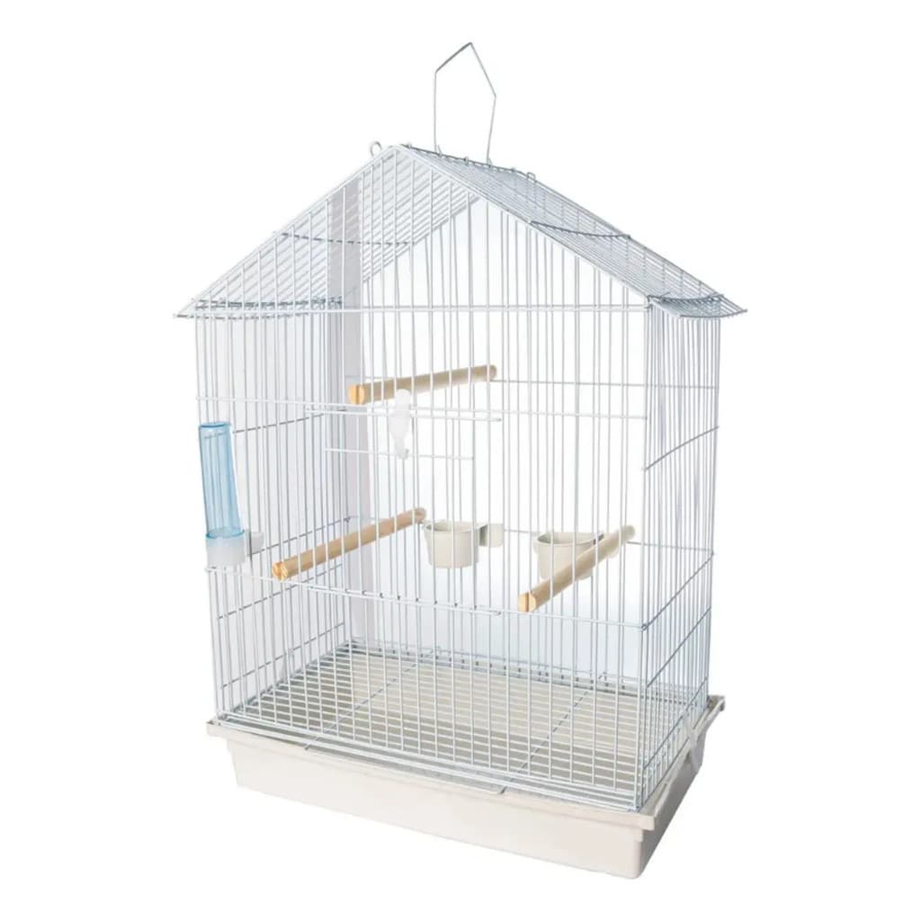 Gaiola P/ Calopsita Pet Piu Teto Aramado - Jel Plast Cor Branco
