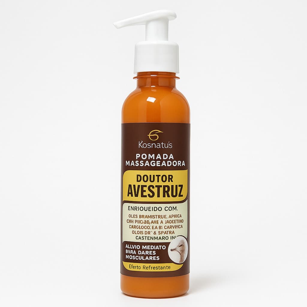 Pomada Massageadora Doutor Avestruz | Para alívio de dores musculares e cansaço corporal (unidade).