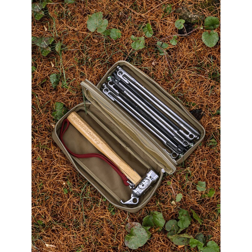 Coman acampamento tático kit de ferramentas portátil saco prego chão multifuncional utensílios de mesa pendurado saco te