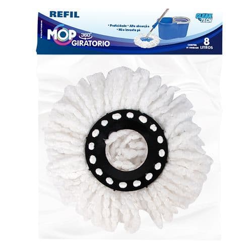 Refil Mop Giratorio Absorcao Rapida Capacidade 8 Litros Duravel Pratico Limpeza