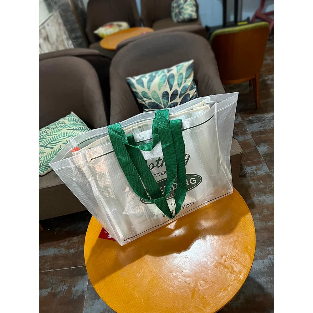 Yiton Daily Diversos Transparente Ecologicamente correto Saco de tecido Grande capacidade À prova d'água Portátil Superm