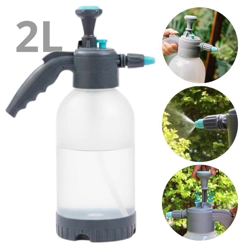 Pulverizador Manual 2 Litros Spray Ajustável Para Jardinagem e Limpeza Doméstica