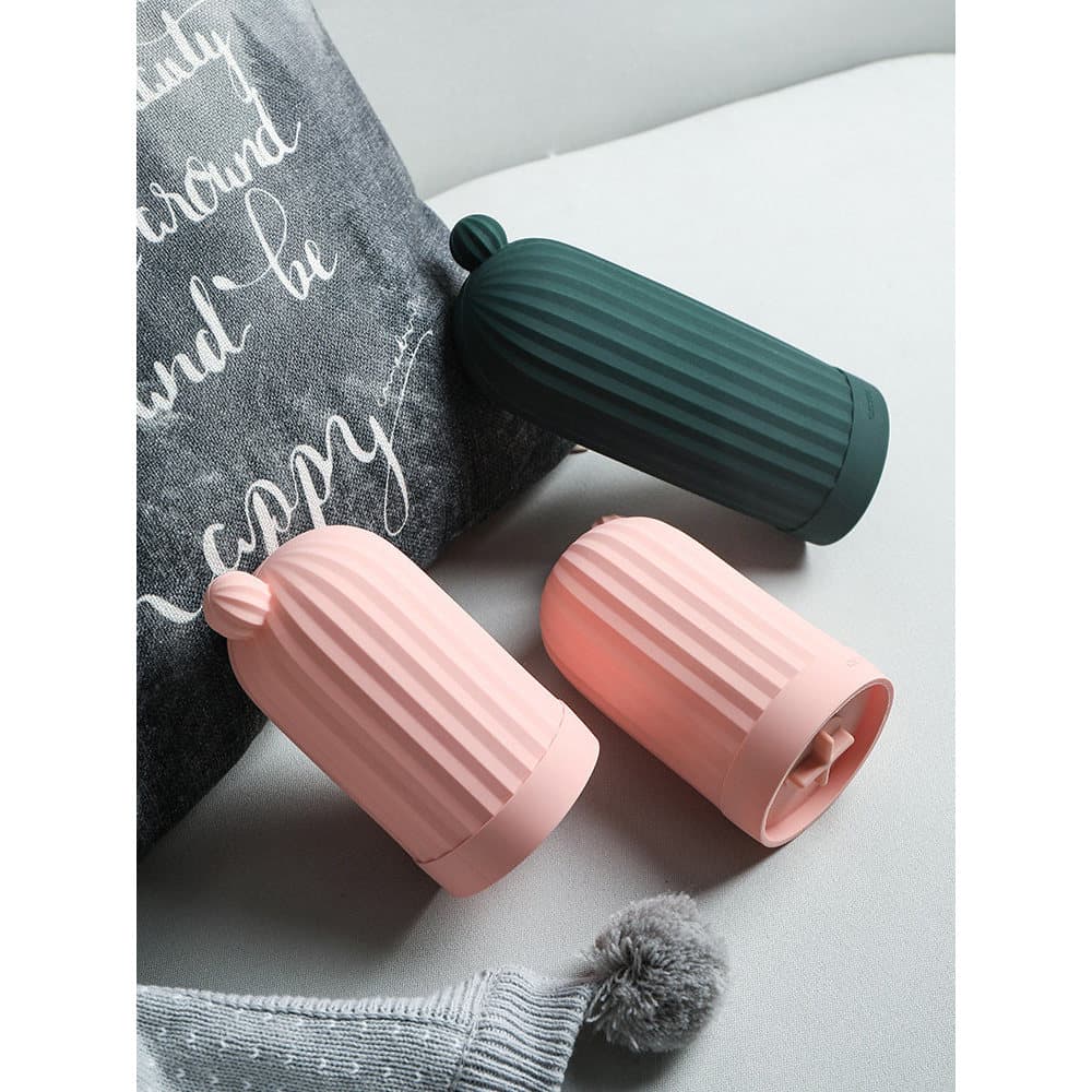 Relíquia Cartoon Cute Girl Engrossado Silicone Garrafa de Água Quente Injeção de Água Garrafa de Água Quente Enchimento