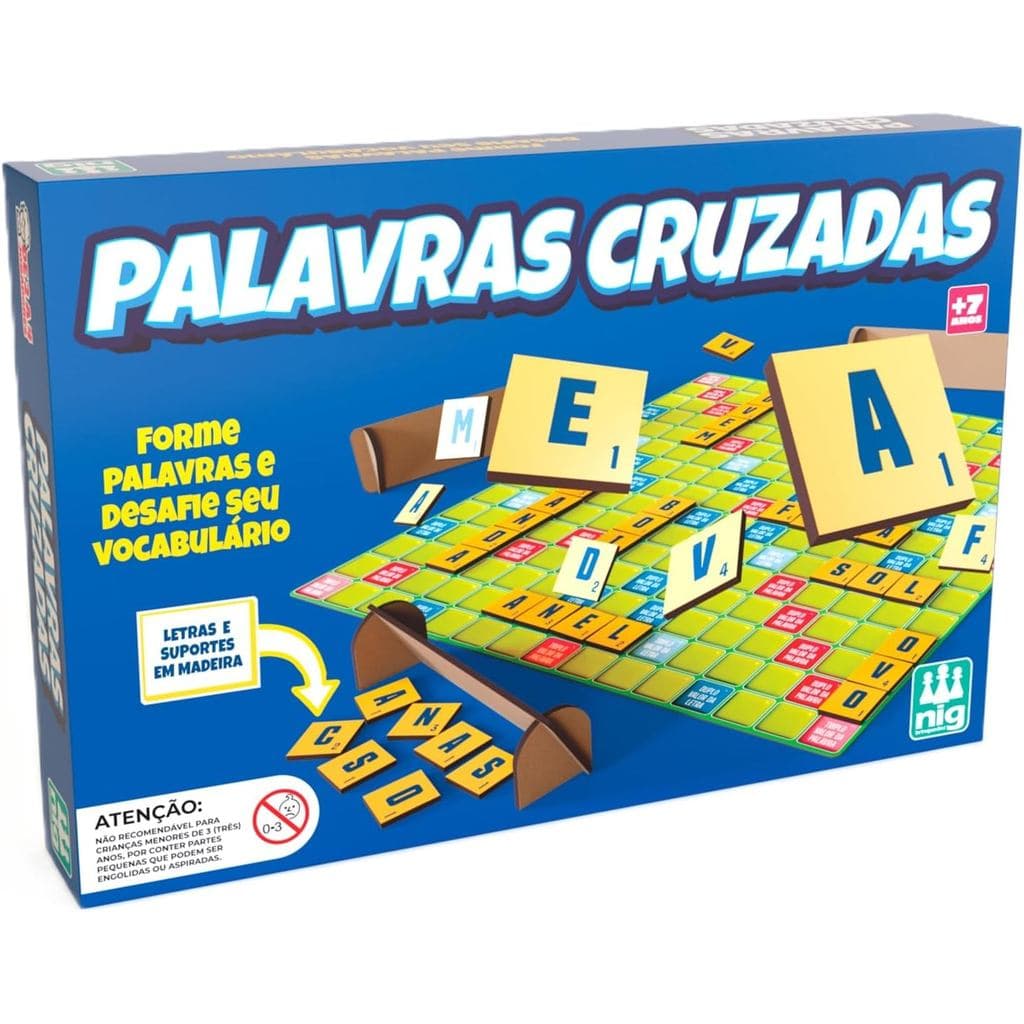 Jogo de Tabuleiro Palavras Cruzadas NIG Brinquedos