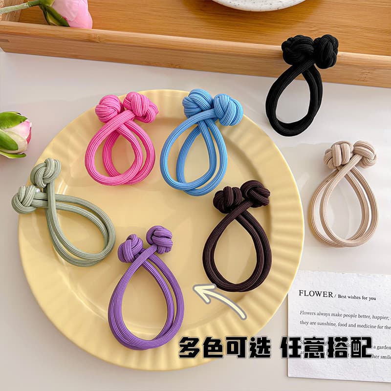 Elástico de Cabelo com Nó para Meninas, Alta Elasticidade, Não Danifica e Durável, Acessório de Cabelo Infantil HKLP