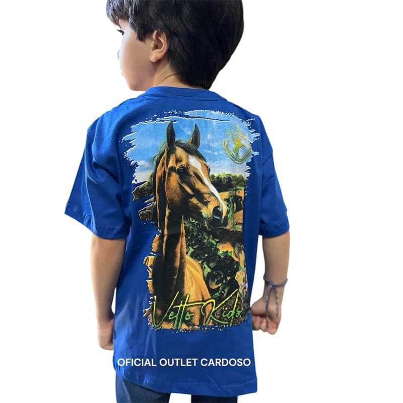 CAMISETA INFANTIL E JUVENIL COUNTRY ALGODÃO MULADEIRO