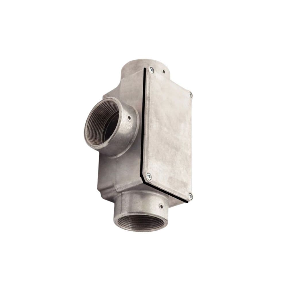 Condulete Aluminio Fixo Tipo T 2pol C/rosca Bsp S/pintura C/