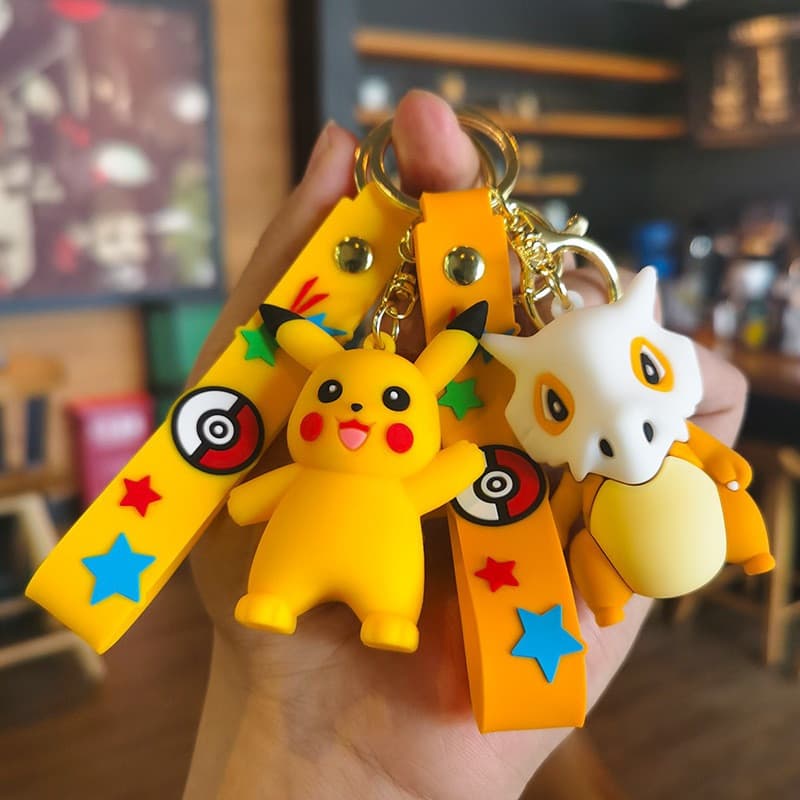 Chaveiro Pokémon Pikachu Bulbasaur Charmander Squirtle Snorlax Eevee Boneco Anime Pingente