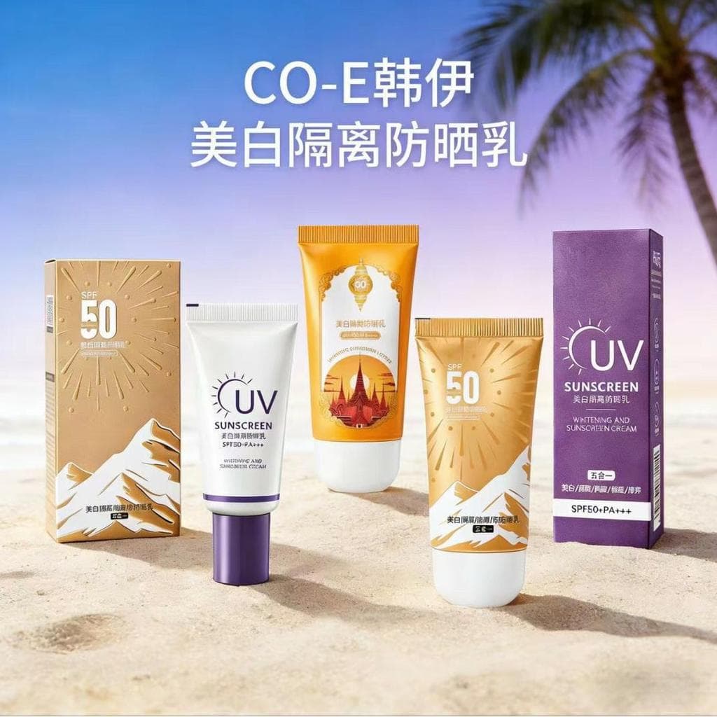 Hanyi Whitening Base Protetor Solar FPS50+PA+++Protetor Solar Hidratante Anti-Ultravioleta de Alta Potência
