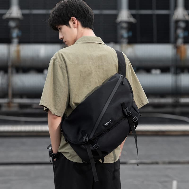 Bolsa de ombro bolsa escolar masculina bolsa mensageiro na moda função de ferramentas estilo japonês mochila escolar bol
