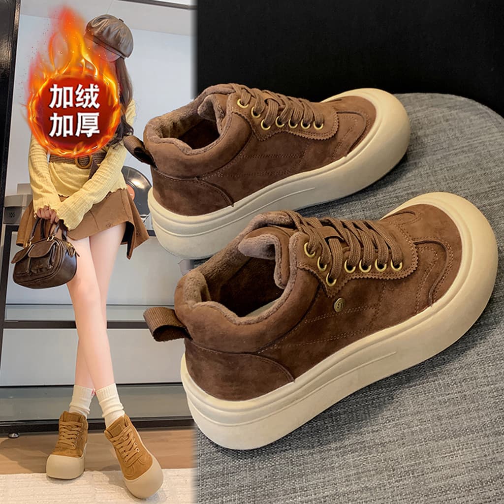 Sola grossa cabeça grande feio bonito tênis feminino 2026 novo estilo outono tênis de alta qualidade mocassins casuais q