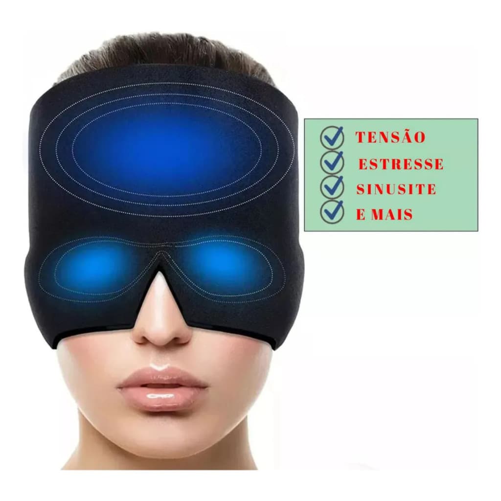 Touca Mascara Termica Gel Alivio De Dor De Cabeca Enxaqueca