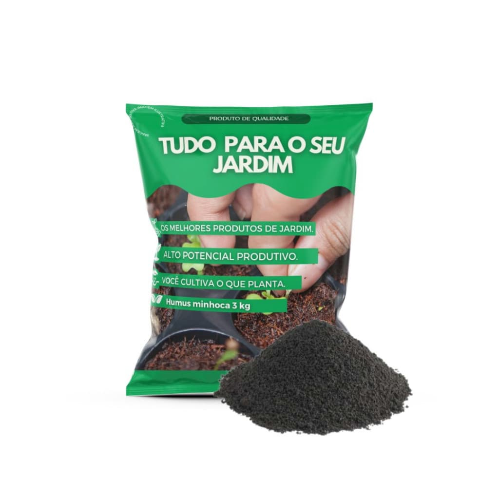 "3kg de Húmus de Minhoca: Solo Rico e Plantas Deslumbrantes!"