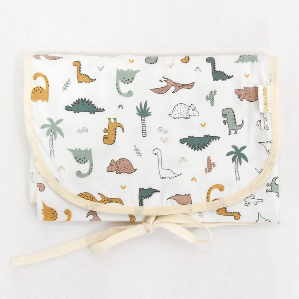Trocador Portátil Impermeável Dino Joy Estampado Palha