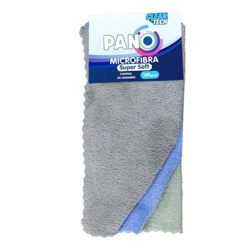 ✨ Kit 3 Panos de Microfibra Ultra Macio 🧽 Alta Absorção 💧 Multiuso para Limpeza 🚗🏠 Sortido Colorido 🌈