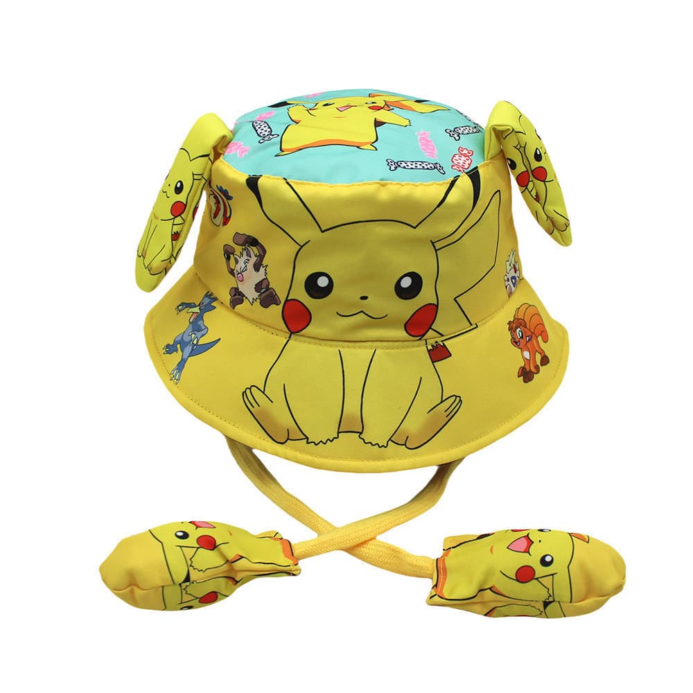Chapéu De Pescador Cheio De Ar Animado Infantil Com Orelhas Em Movimento : Homem-Aranha , Pikachu , Designs De Desenhos