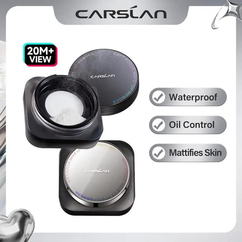 Pó De Maquiagem CARSLAN Soft Foucs , Configuração Solto Translúcido , Fosco , Controle De Óleo , À Prova D'água , Proele