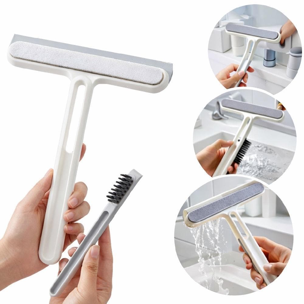 Rodo Silicone Limpa Vidros Janela 4 Em 1 Escova Multiuso Bucha Raspador Removedor Pelos Pia Cozinha Panela Espelho Carro