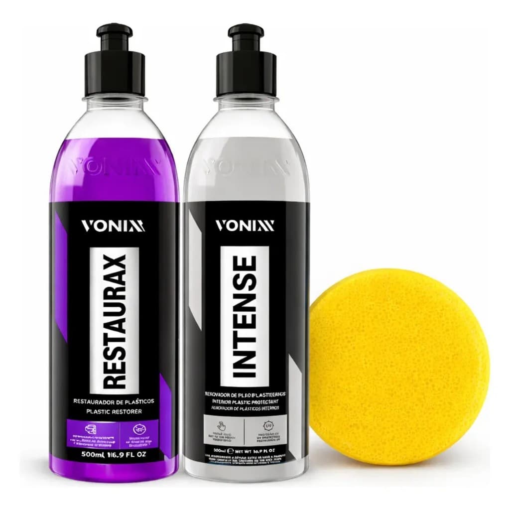 Kit Vonixx Intense + Restaurax Aplicador Renovação Plásticos