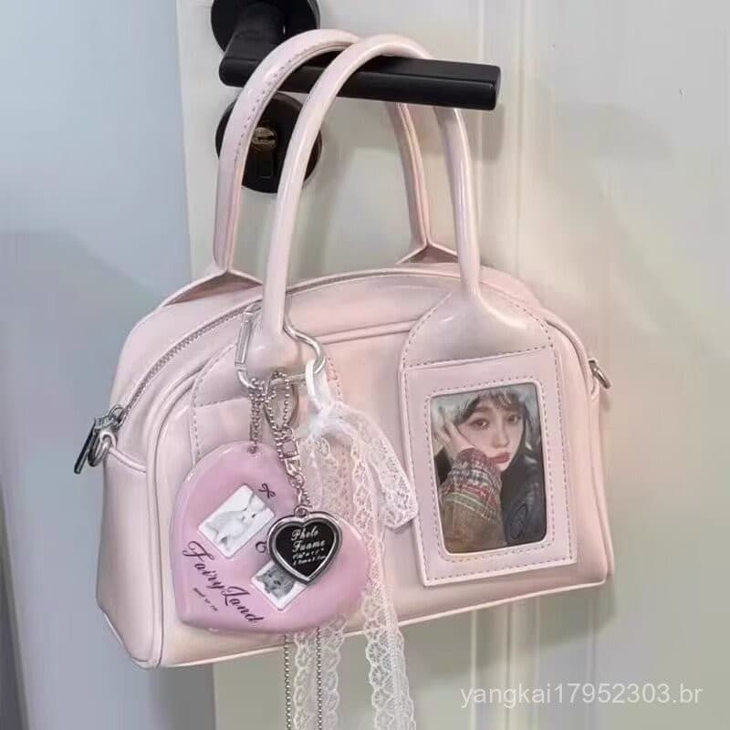 3091 Série Personagem Bolsa de Pequena Capacidade Pode Conter Cartões Pequenos Bolsa Transversal Bolsa Feminina Kpop 4CP