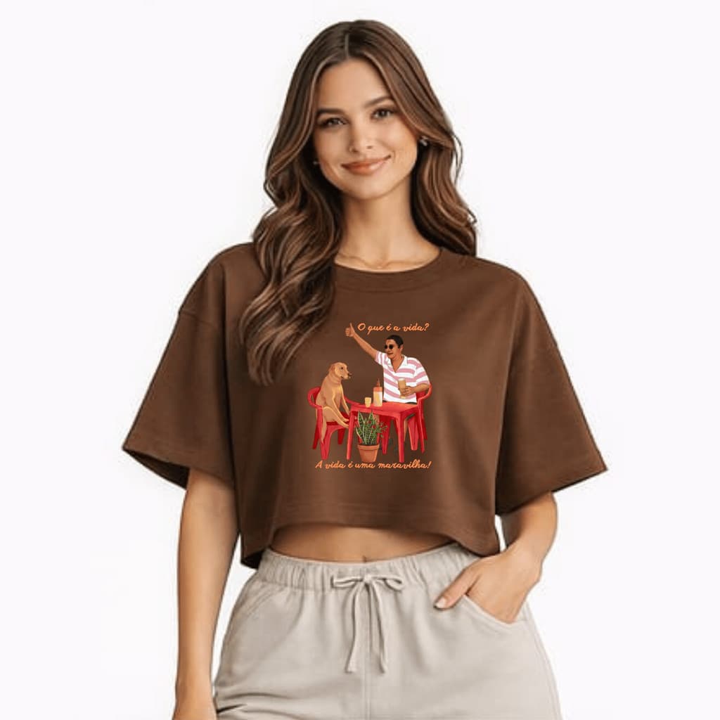 Cropped Zeca e Caramelo O Que é a Vida, a Vida É Uma Maravilha Lançamento Exclusivo, Envio Rapido
