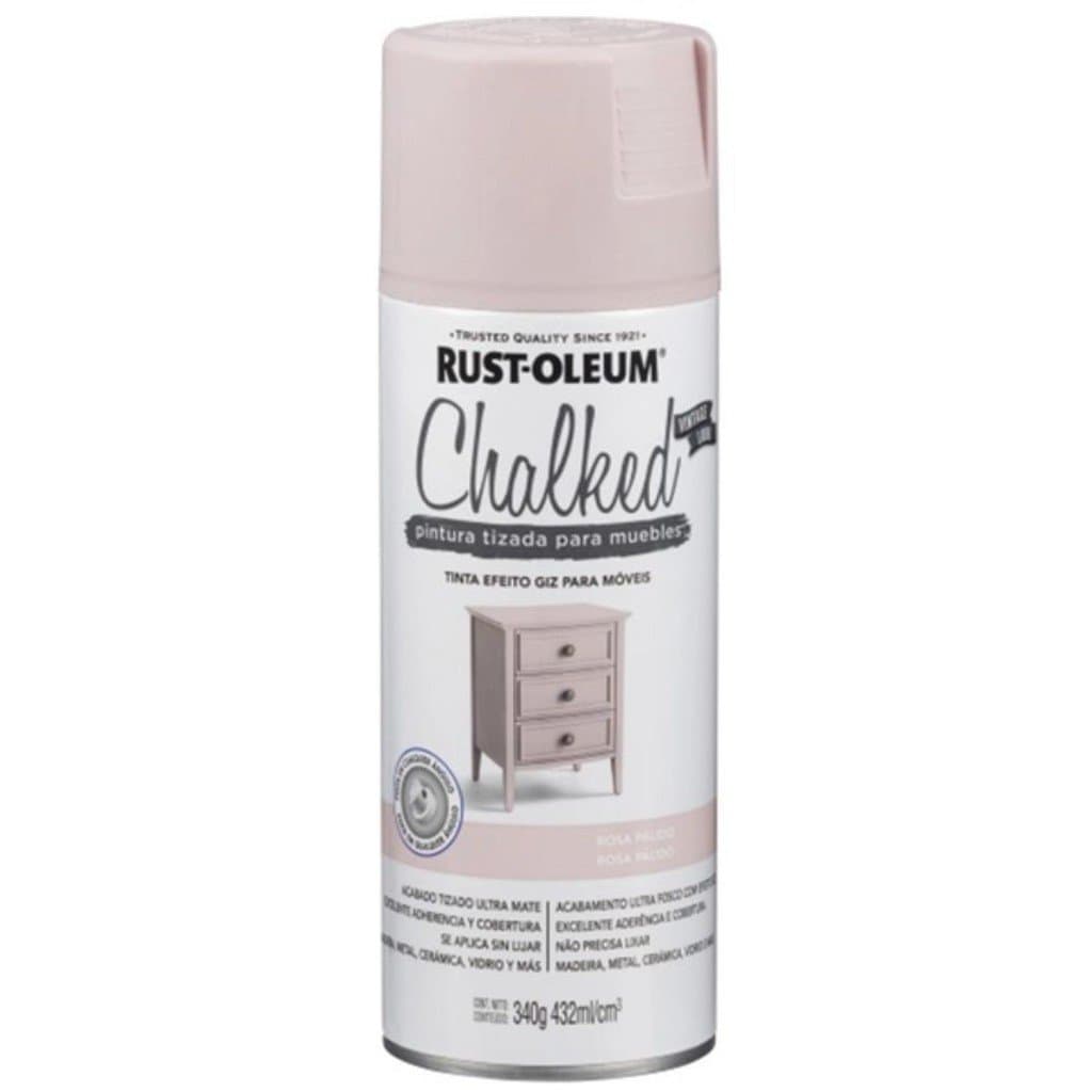 Tinta Spray Chalked Efeito Giz Rosa Pálido Rust Oleum