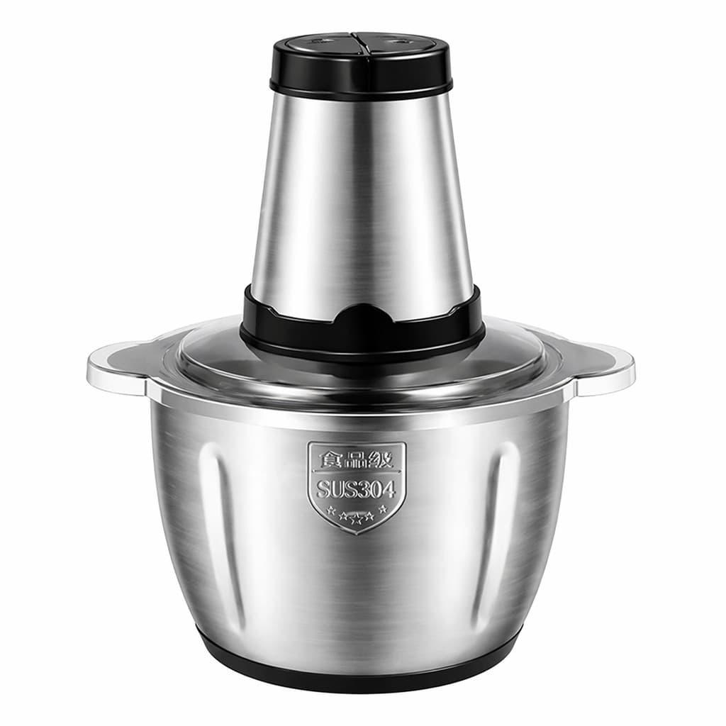 Multiprocessador e Triturador Elétrico 3L Inox Triturador Carne Legumes Alho 110V