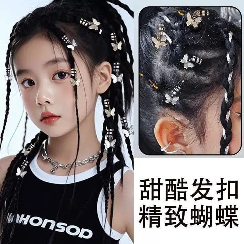 Crianças doce legal borboleta grampo de cabelo desempenho com tranças sujas reutilizável Premium Jazz dança Mini grampo