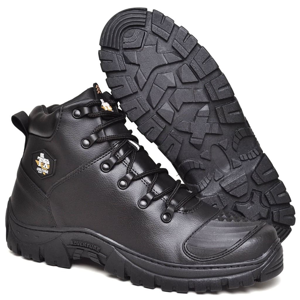 Bota Coturno Motociclista Masculino Solado Reforçado Forrado Sola Antiderrapante Costurado 2001