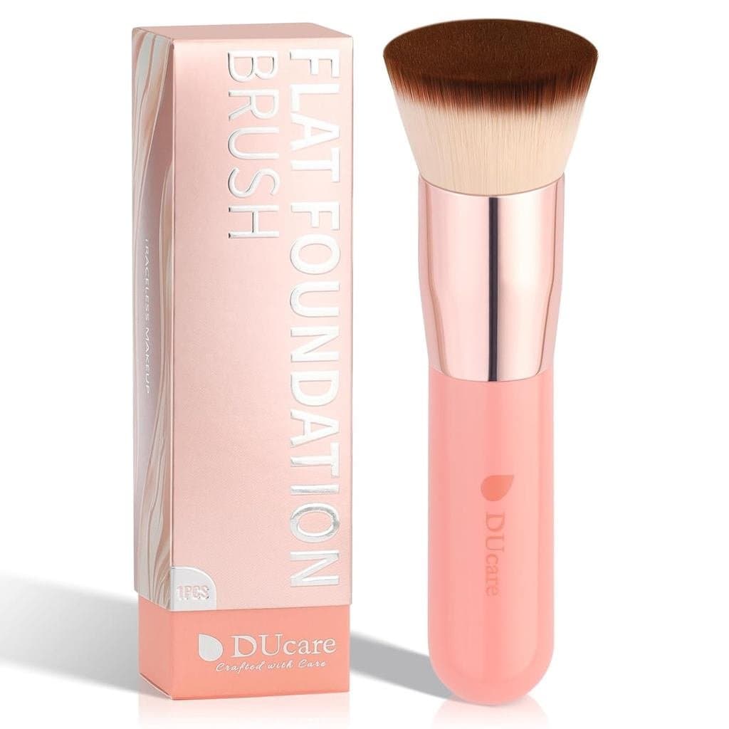 Pincel de Maquiagem DUcare para Maquiagem Líquida, Pincel Kabuki de Topo Reto - Pincel de Maquiagem Premium para Líquido