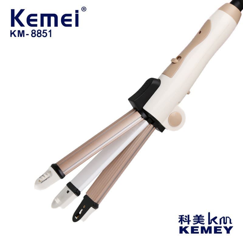 Kemei tala alisamento de cabelo curling dupla utilização KM-8851 multifuncional milho seda cabelo Fluffer não machuca o