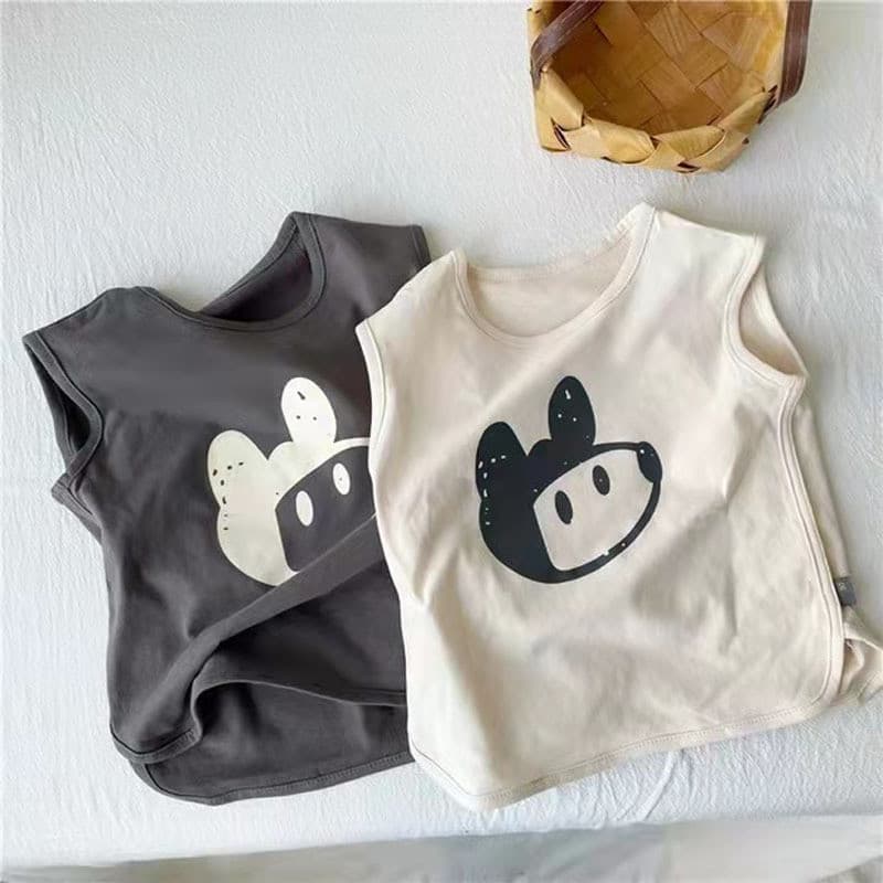 Masculino feminino bebê sem mangas puro algodão dos desenhos animados camiseta médio pequeno crianças verão fino legal t