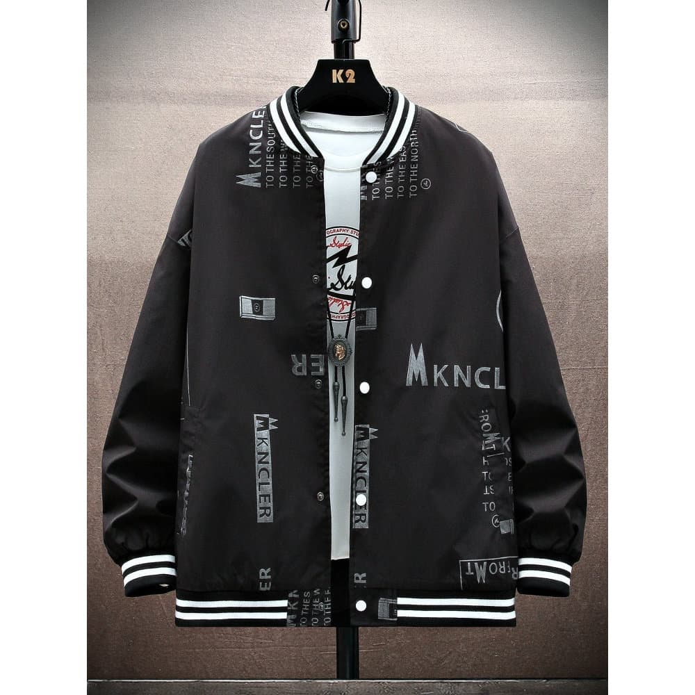 Macacão jaqueta Casual masculina ins na moda primavera outono Street Wear gola solta uniforme de beisebol estudante tern