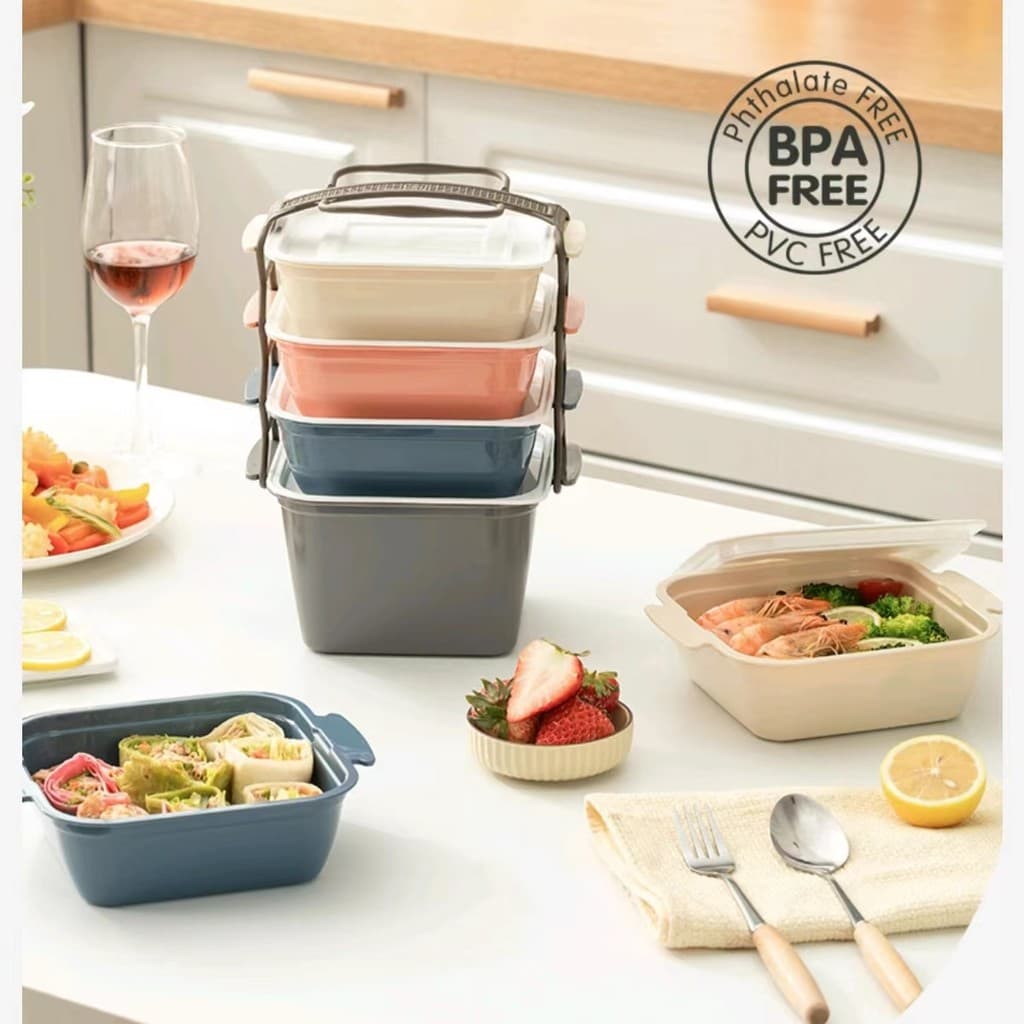 Piquenique ao ar livre acampamento lancheira portátil caixa de frutas primavera Outing armazenamento de alimentos utensí