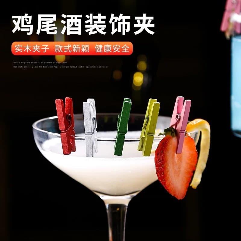 Bar reunindo cocktail decoração criativa pequeno clipe cocktail decoração clipe cor 100 peças pacote