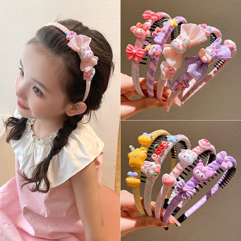 Crianças faixa de cabelo meninas cabelo quebrado arrumar ferramenta útil com dente antiderrapante faixa de cabelo dos de