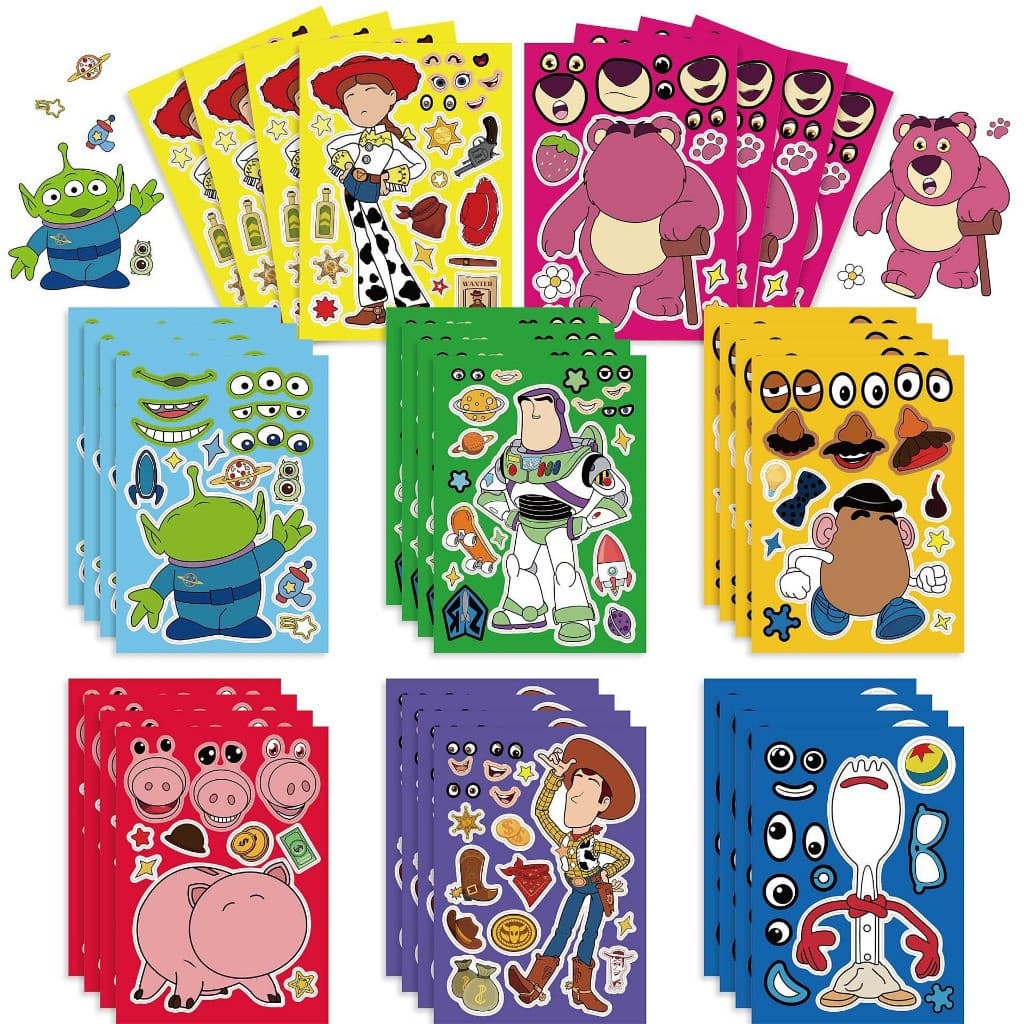 16pcs/Set DIY Toy Story Faça Sua Própria Cara Quebra-Cabeça Autocolante Kid Toys