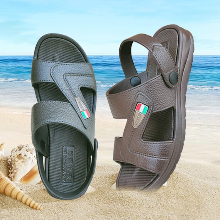 Sandálias de borracha vietnamitas masculinas verão dupla utilização sapatos de praia ao ar livre wear na moda novo estil