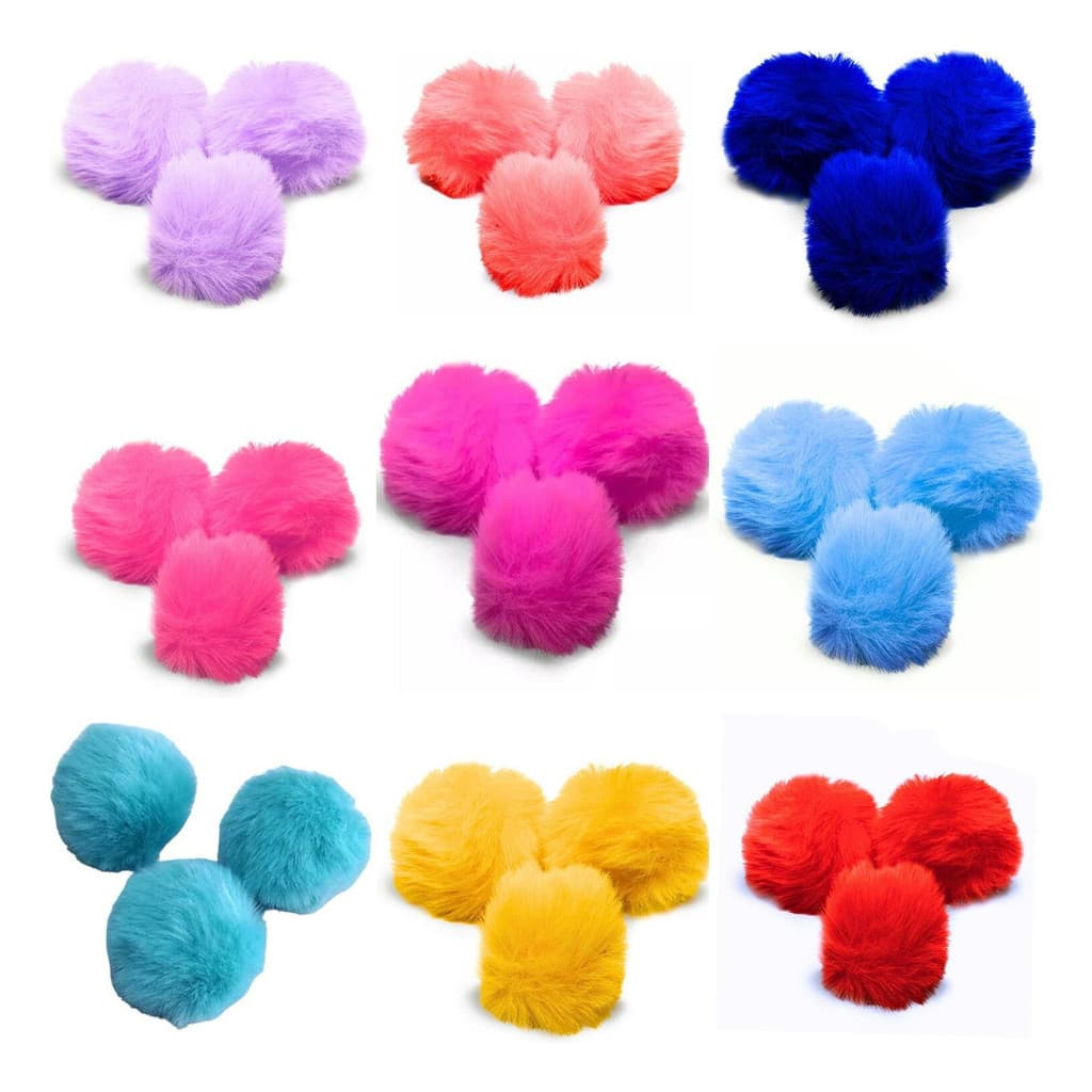 Pompom Pelúcia 40mm - Cores Diversas - Com 10-50 Unidades