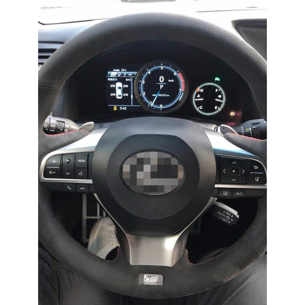 Capa de volante costurada à mão camurça Mitsubishi jin Hyun jin ASX asa deus Orand Pajero jin suave Lanse alça capa