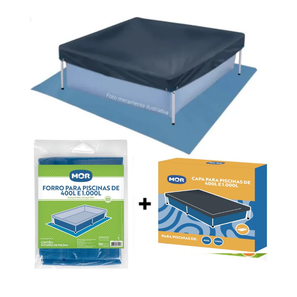 Kit Capa e Forro Mor para Piscina 400 e 1000 L – Proteção Completa
